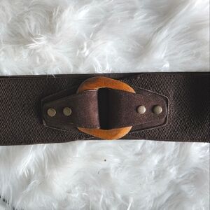 Elastic wood‎ buckle belt